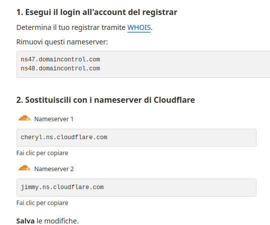 Cloudflare - Nameserver