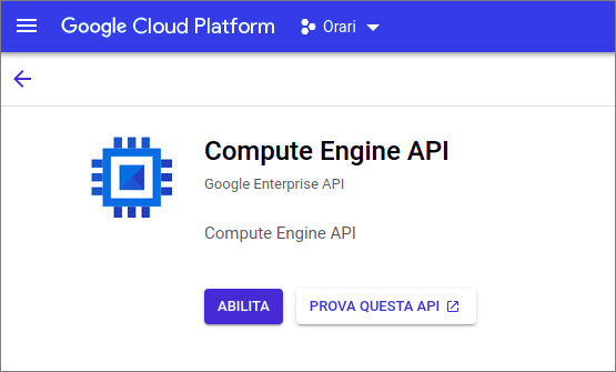 Google Cloud Platform - Computer Engine API